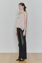 ROSE SHIRRING TOP pink