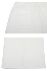 タイドロングスカート white