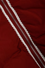 Shirring Hood Padding Jacket [Redwine]