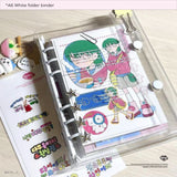 A6 white folder binder