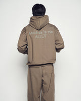25FW ボーダーラインベーシックロゴフーディー ココア