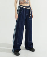 [BELT SET] ロープラインデニムパンツ