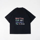 インターナルコンフリクトストマックブラックオーバーサイズTシャツ