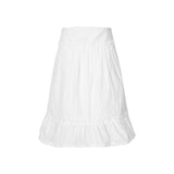 FREEZIA MIDI SKIRT-WHITE