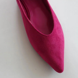 ポインテッドストラップフラットシューズ (LEATHER BLACK, SUEDE PINK, SUEDE BLACK 3COLORS!)