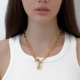  2-WAY LOGO CHAIN NECKLACE (2 COLOR)
