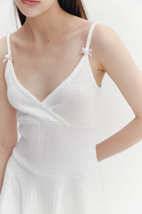 Wave Flare Dress Ivory