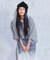 Wave Stripe Half Knit T-Shirt
