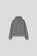Stone Striped Zip Hoodie
