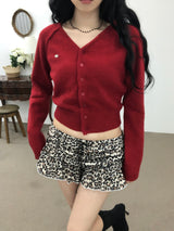 Leopard Shirring Skirt Pants