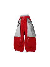 RELABEL Spatial Relations (Double Peaks) Double-Waistband Nylon Pleated Trousers Loose Curved-Leg Silhouette Casual Trousers