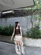 Fairy Ribbon Cargo Miniskirt