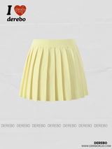 Elise Knitwear Pleats Skirt Cardigan Two-Piece