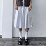 Side-Button Structured Shorts