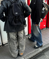 DITT SNAP BUTTON LEOPARD WIDE PANTS