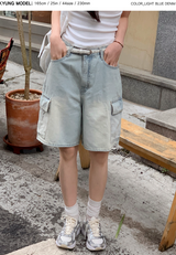 Cargo Denim Bermuda Half Pants