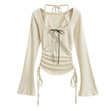 Mira Layered Shirring Slim T-shirt