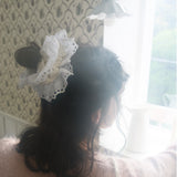 Lace scrunchie_ivory