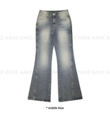 SIDE STUD FLARE DENIM