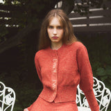 ALPACA SLIM CARDIGAN - RED BEIGE
