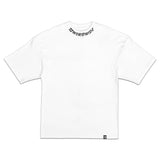TZ ネックラインシグネチャーオーバーサイズTシャツ - WHITE