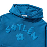 フラワーロゴフーディー (BLUE)