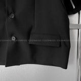 CR クロックサテンカラーハーフクロップジャケット (2 colors)
