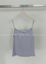 a ribbon-punching sleeveless shirt