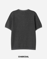 Tonal Layered Henley Neck Knit