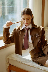 MILD CROP BLAZER / BROWN