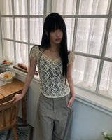 ヒズルレーススリーブレスブラウス