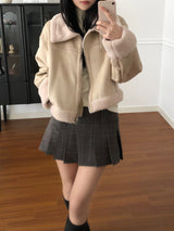 Checkered Micro Pleats Mini Skirt (2 colors)