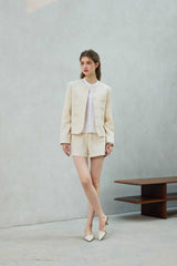 CHERISH TWEED JACKET / WHITE