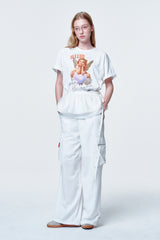 Loose fit Tshirts Cupid on cloud