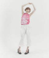 ローズノースリーブTシャツ Pink