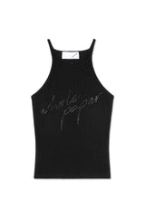 CUBIC HALTERNECK TANK TOP (BLACK)