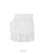 Swan pearl frill skirt (1. Ivory)