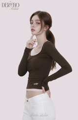 ブラウニーピンクレイヤードTシャツ