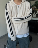 CB Track Knit Hood Zip-up (4C)