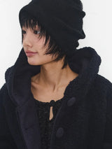 Soft Cone Knit Beanie Black