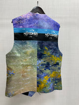 Blue Overlap Waistcoat