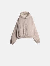 Hairy hooded bomber jacket