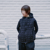 Ugly hooded zip vest / Black