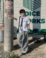 ベルストライプワイドパンツ