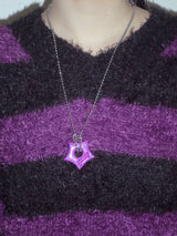 gleaming star dot necklace [purple]