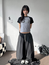 リンリンリネンリネンバルーンピンタックロングパンツ4カラー