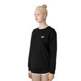 ポイントスペースエンブロイダリー長袖Tシャツ(ブラック)
