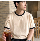 Essential Standard Short Sleeve Ringer T-shirt Cream