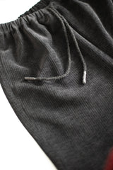 Corduroy boots cut pants (Black)