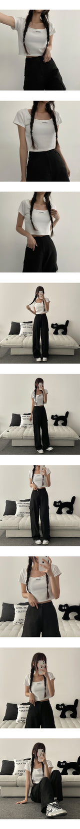 [Short, Basic, Long/S2XL] [Summer Long Pants!] May Back Banded Linen Semi Wide Cotton Cargo Pants